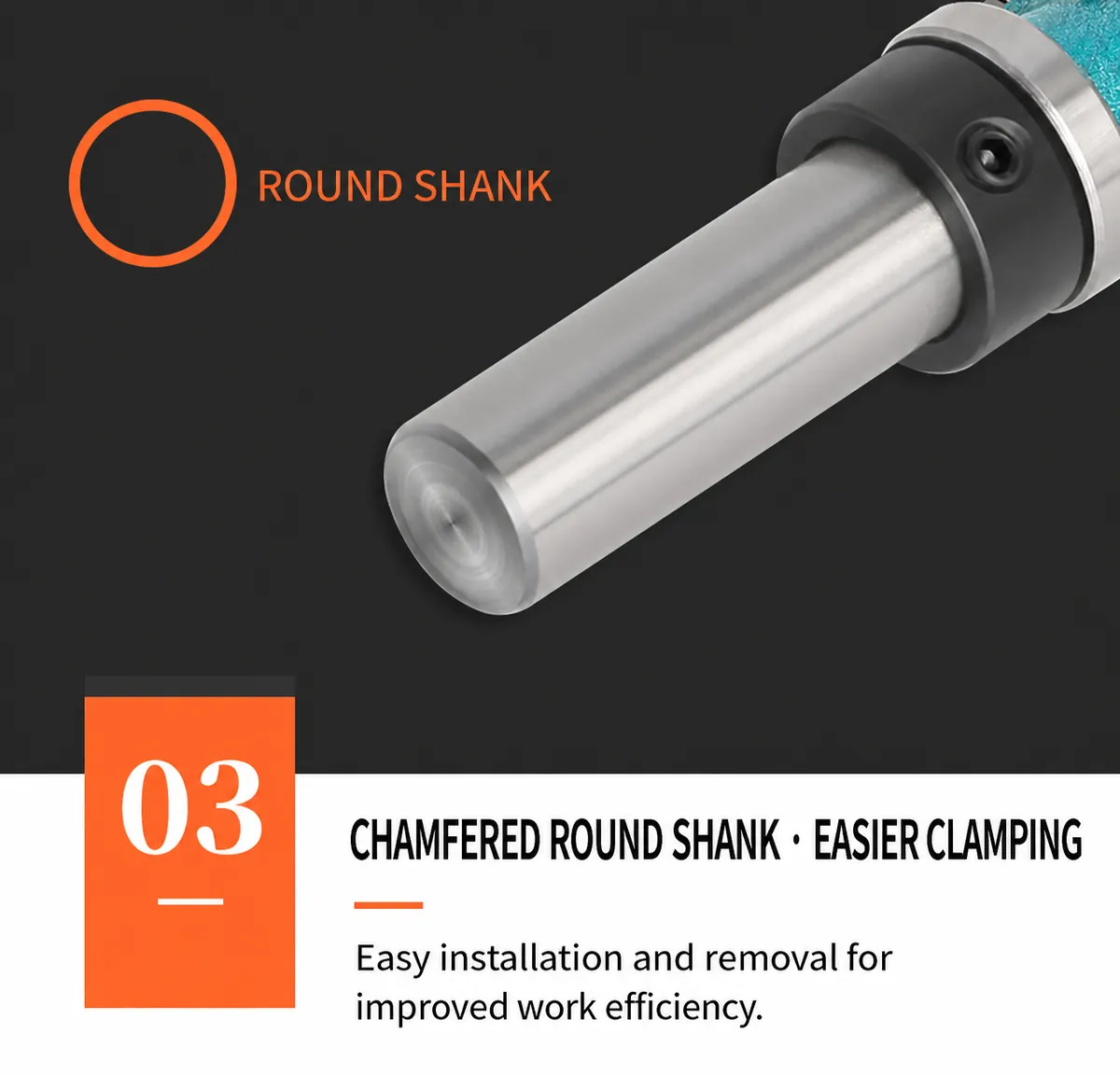 Chamfered Round Shank