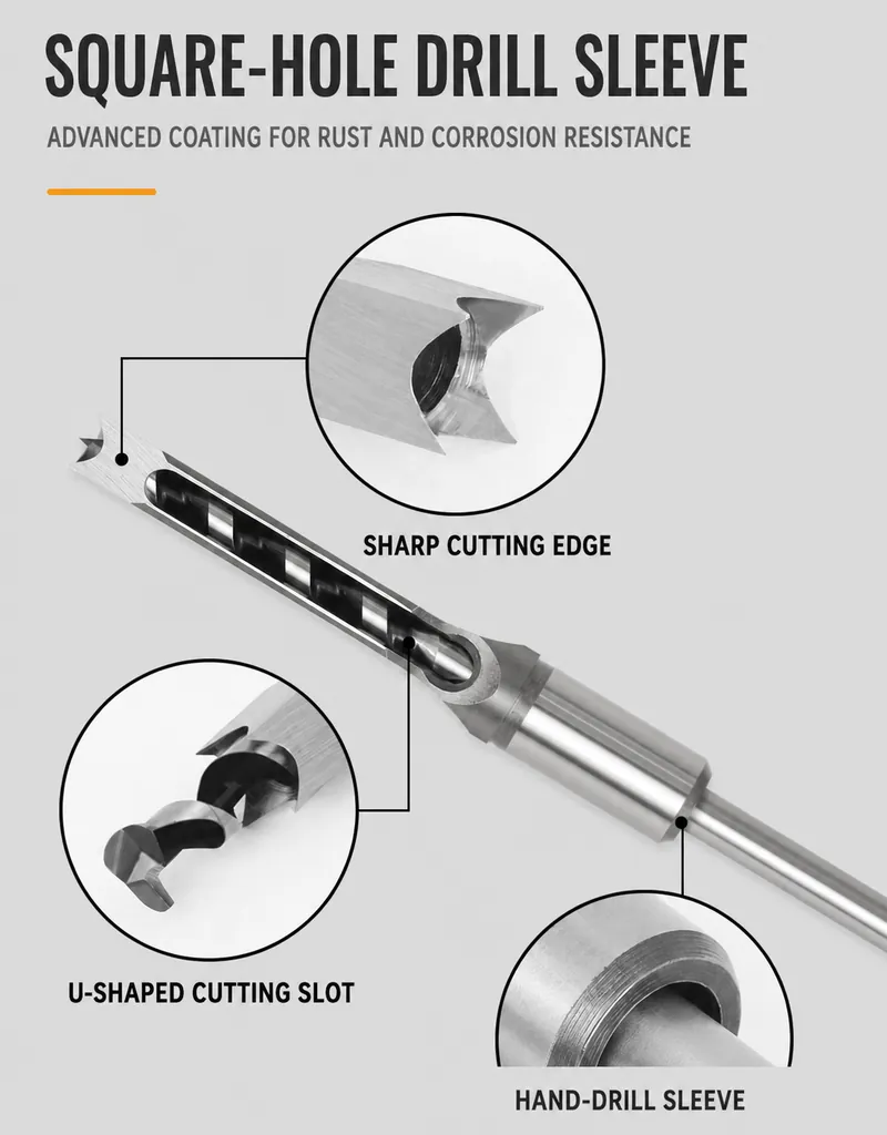 Square Hole Drill Sleeve Construction