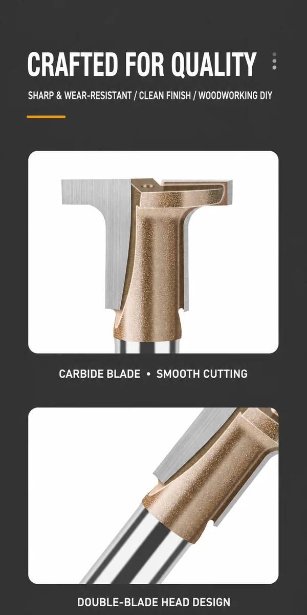 CUTQOR Carbon-Crystal Panel Radius Bending Router Bits product detail