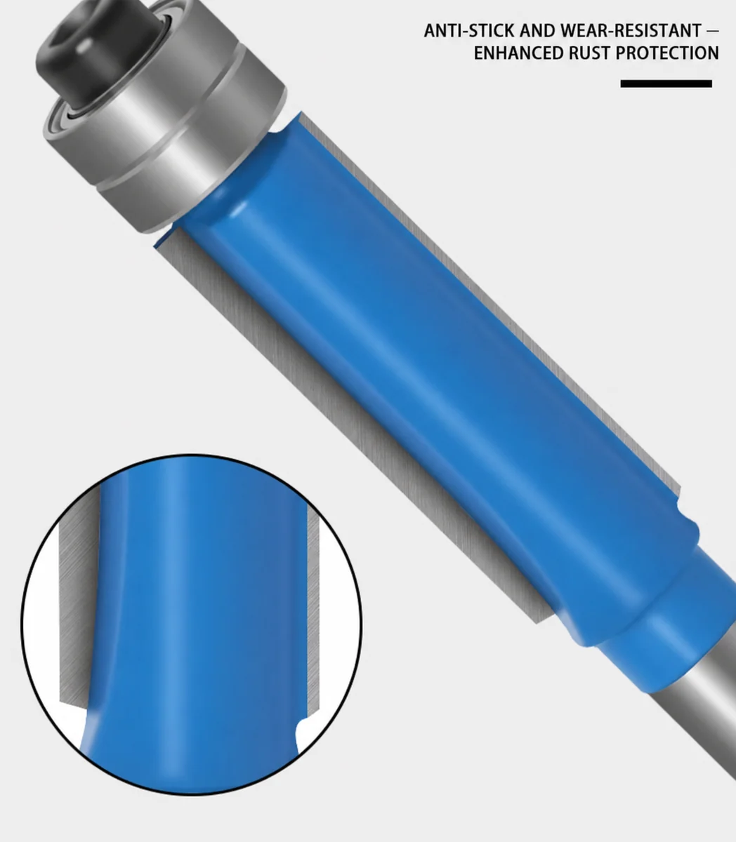 CUTQOR Double-Bearing & Three-Flute Flush-Trim Router Bit Series product detail