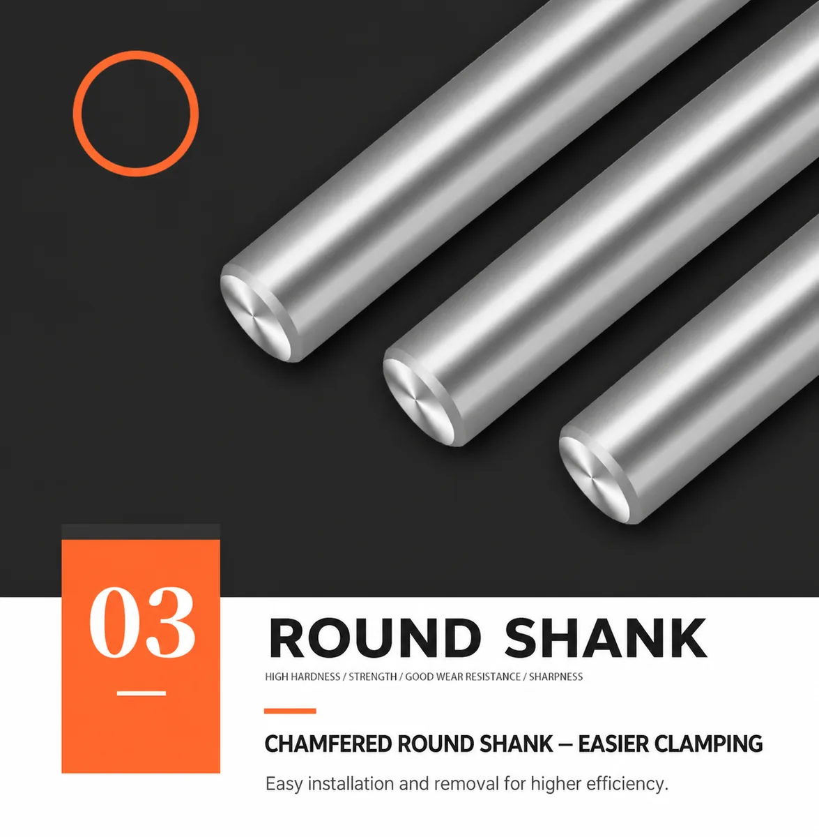 Round Shank and Chamfered End