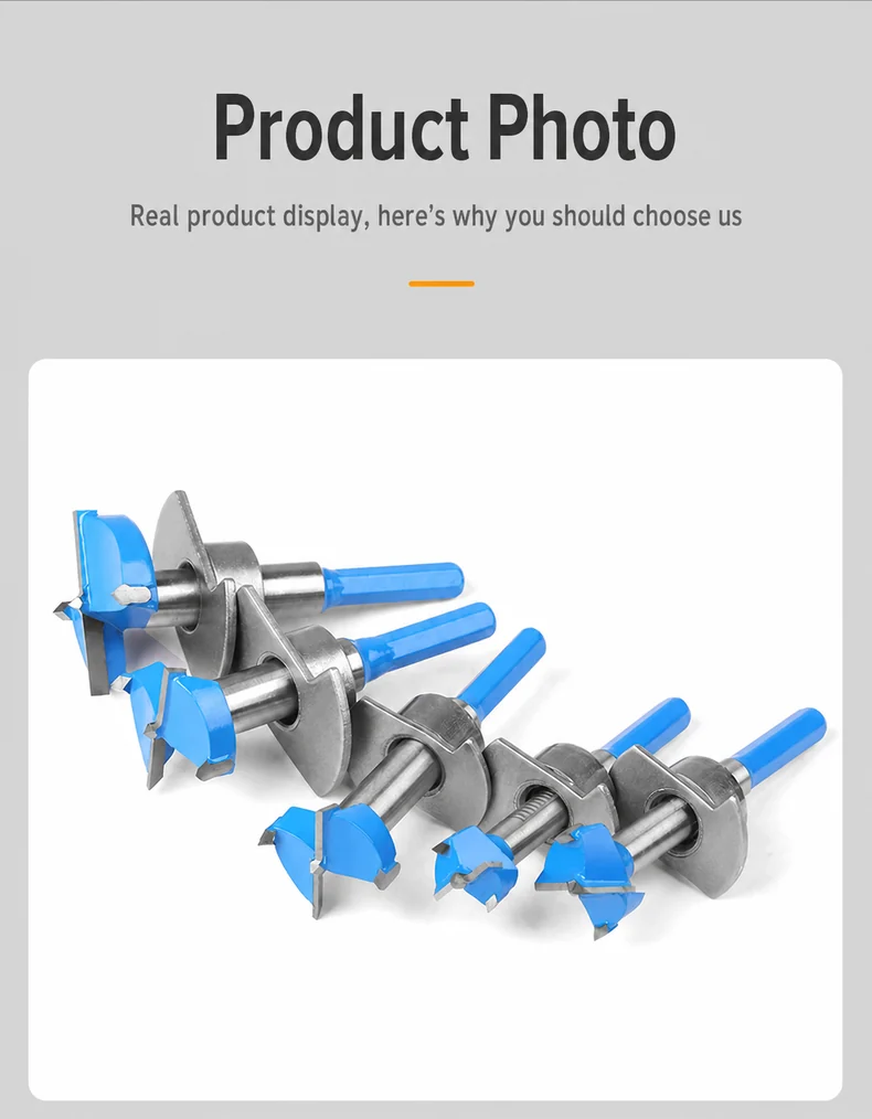 CUTQOR Adjustable Depth-Stop Hinge Boring Bits product view