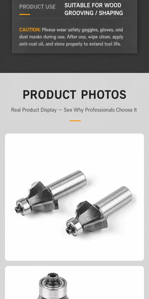 CUTQOR Double-R Molding Router Bits product detail