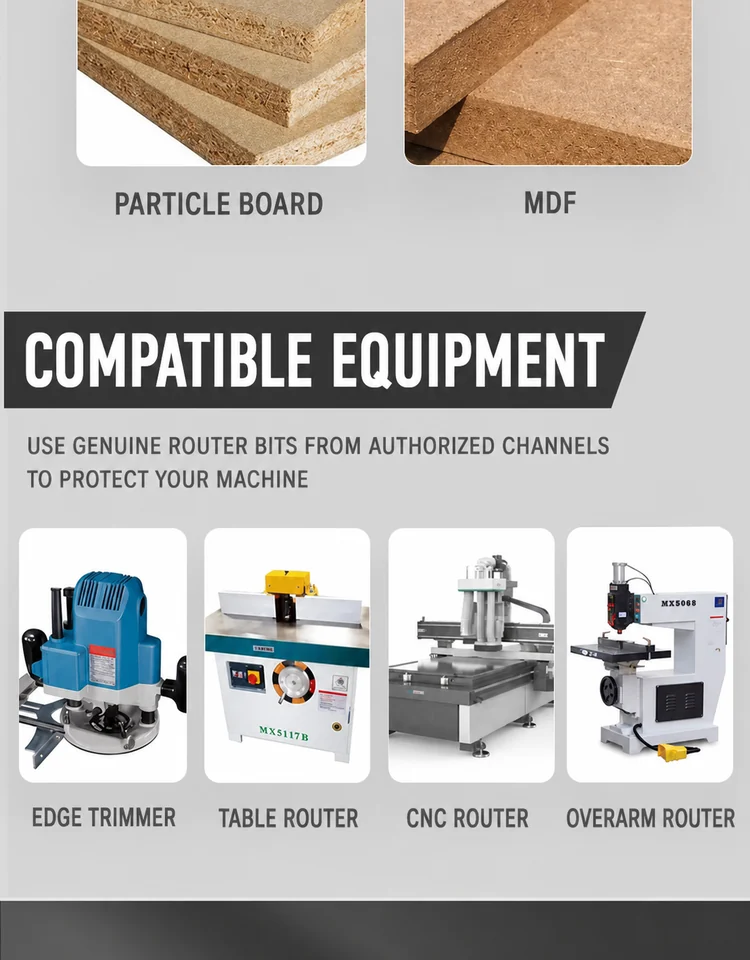CUTQOR Professional Bearing Roundover Router Bit Series product detail