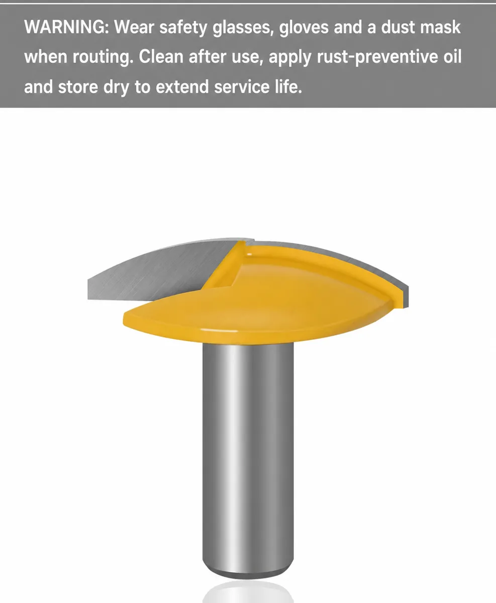 Thin flat-bottom router bit safety care and storage guidance