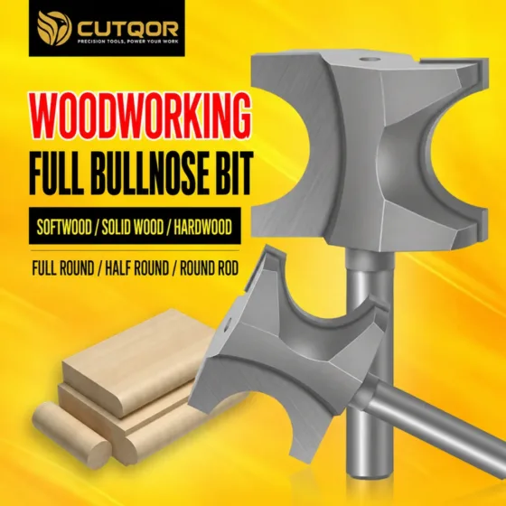 CUTQOR Full Bullnose & Half-Round Router Bits