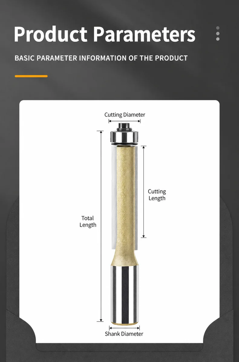 CUTQOR Professional Imperial Flush-Trim Router Bits product detail
