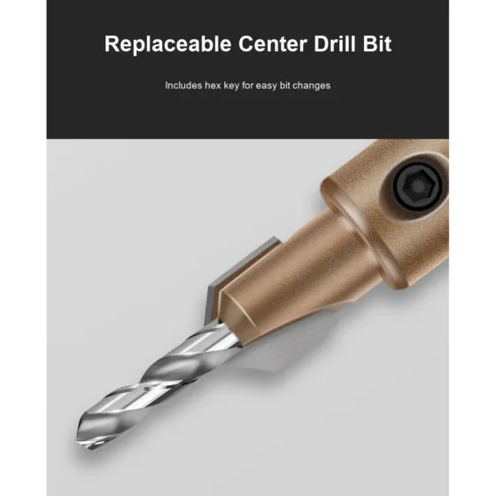 CUTQOR Alloy Woodworking Countersink Drill Bit Sets