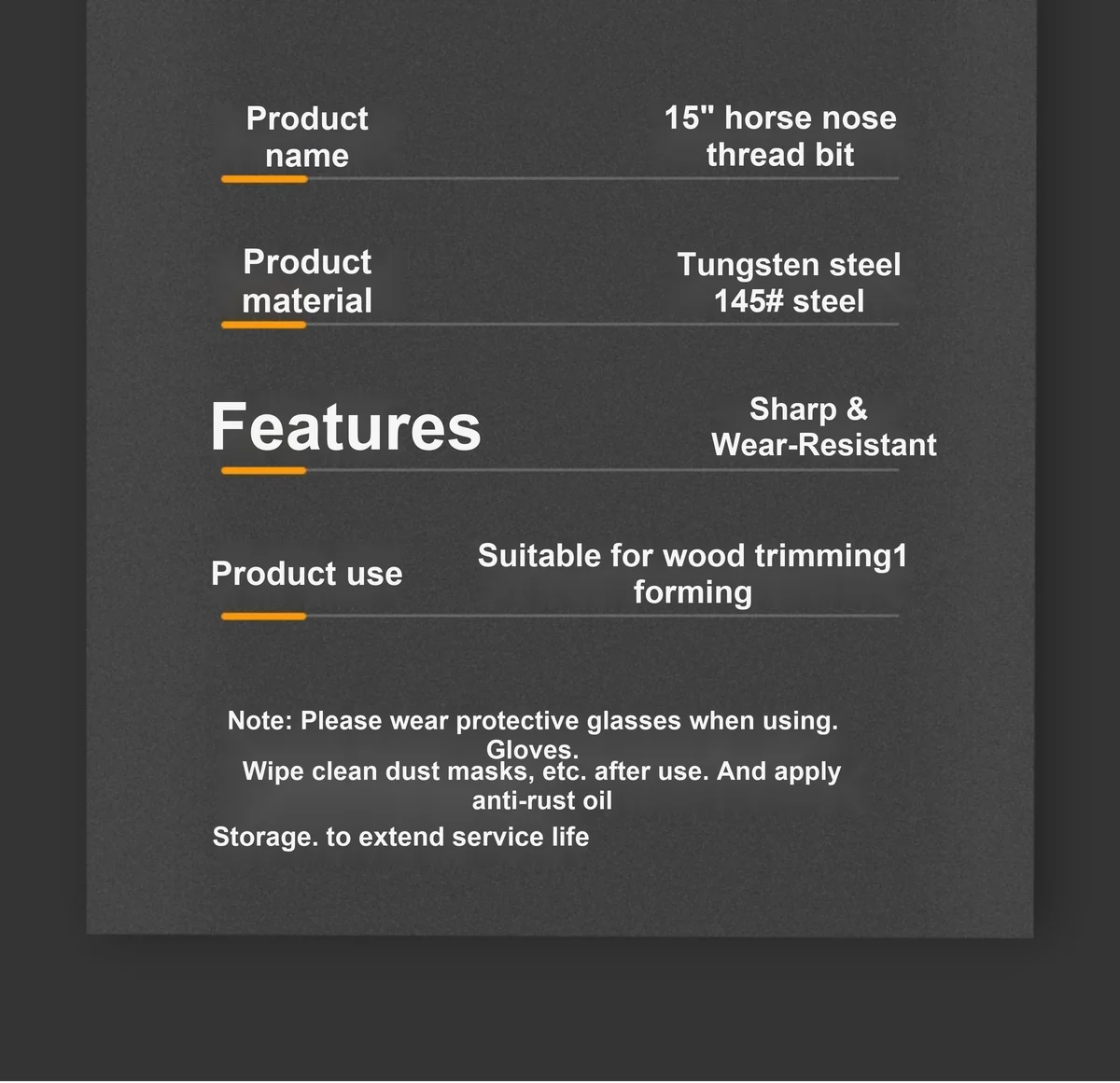CUTQOR 15° Horse-Nose Profile & Bevel Door Panel Router Bits product detail