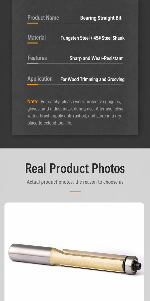CUTQOR Professional Imperial Flush-Trim Router Bits product detail