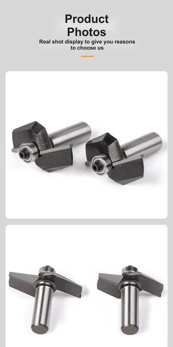CUTQOR 15° Horse-Nose Profile & Bevel Door Panel Router Bits product detail