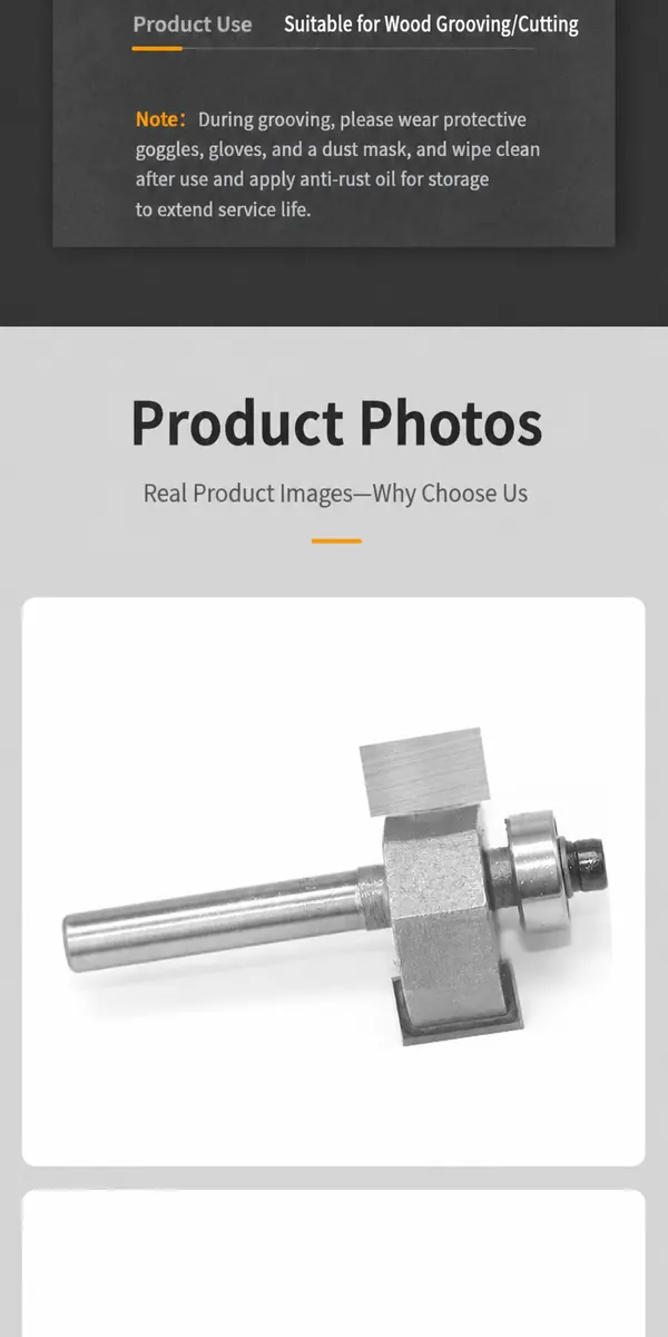 CUTQOR bearing-guided T-slot mortise and tenon router bit