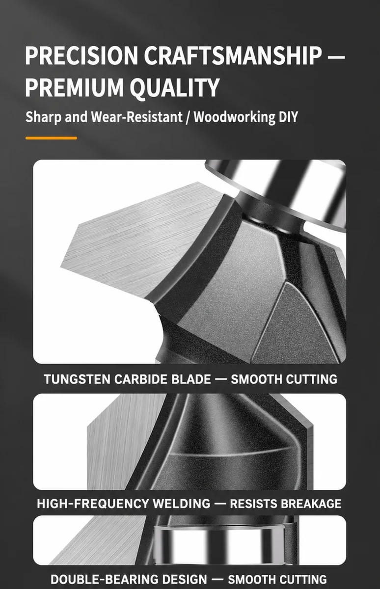 CUTQOR Multi-Profile 1/4-Inch Router Bit Series product detail
