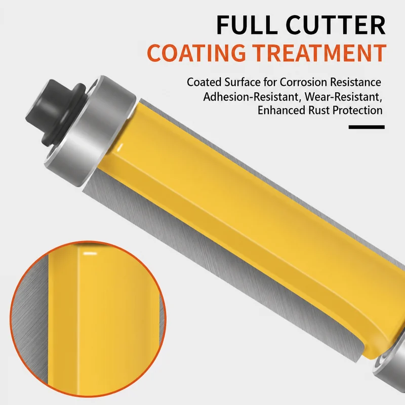 CUTQOR Top-and-Bottom Bearing Flush-Trim Router Bits product detail