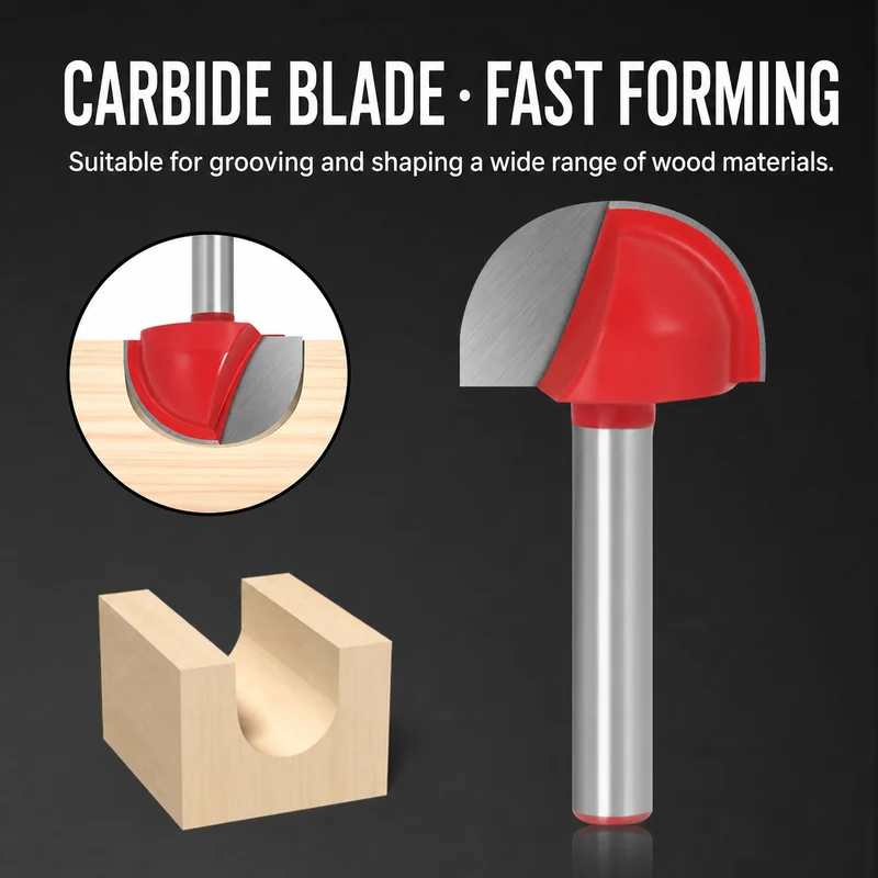 CUTQOR 6 mm Shank Round-Nose Router Bits product detail