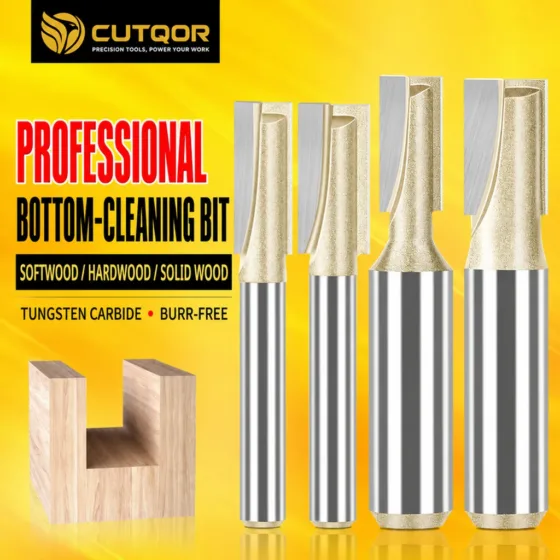 CUTQOR Professional Bottom-Cleaning Router Bits