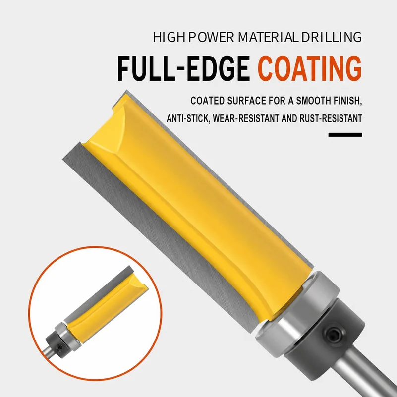 CUTQOR Bearing-Guided Flush-Trim & Three-Flute Router Bits product detail