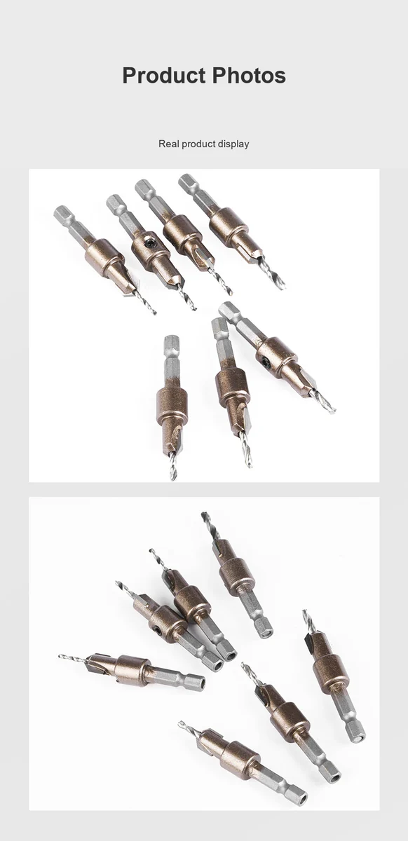 CUTQOR Alloy Woodworking Countersink Drill Bit Sets product detail