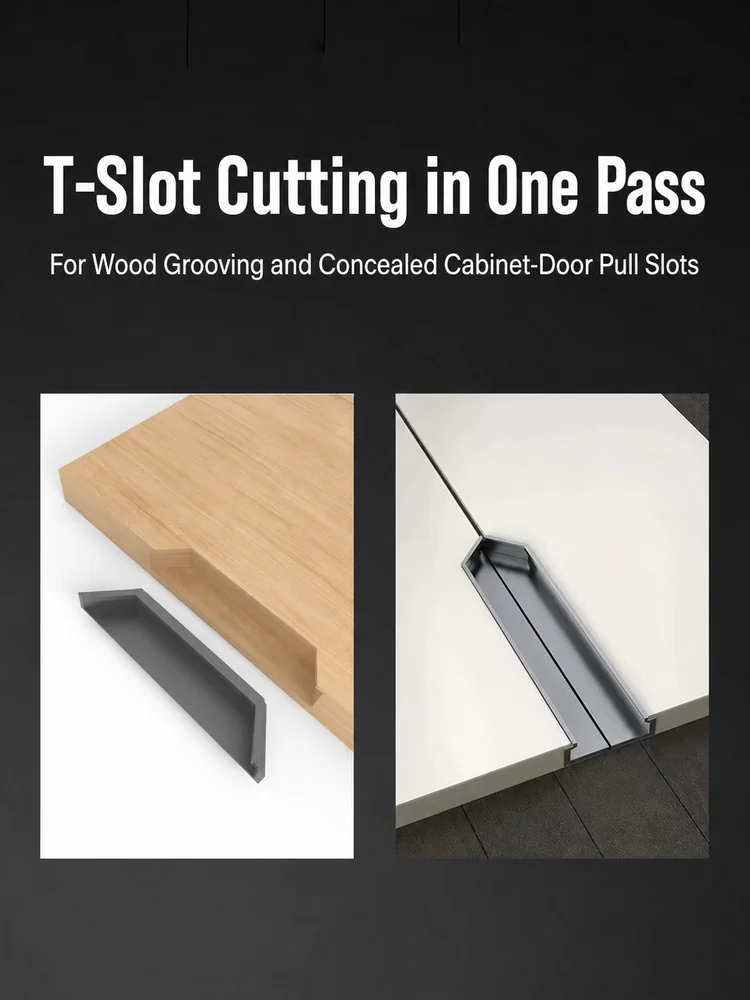 CUTQOR Concealed Cabinet Pull T-Slot Router Bits product detail