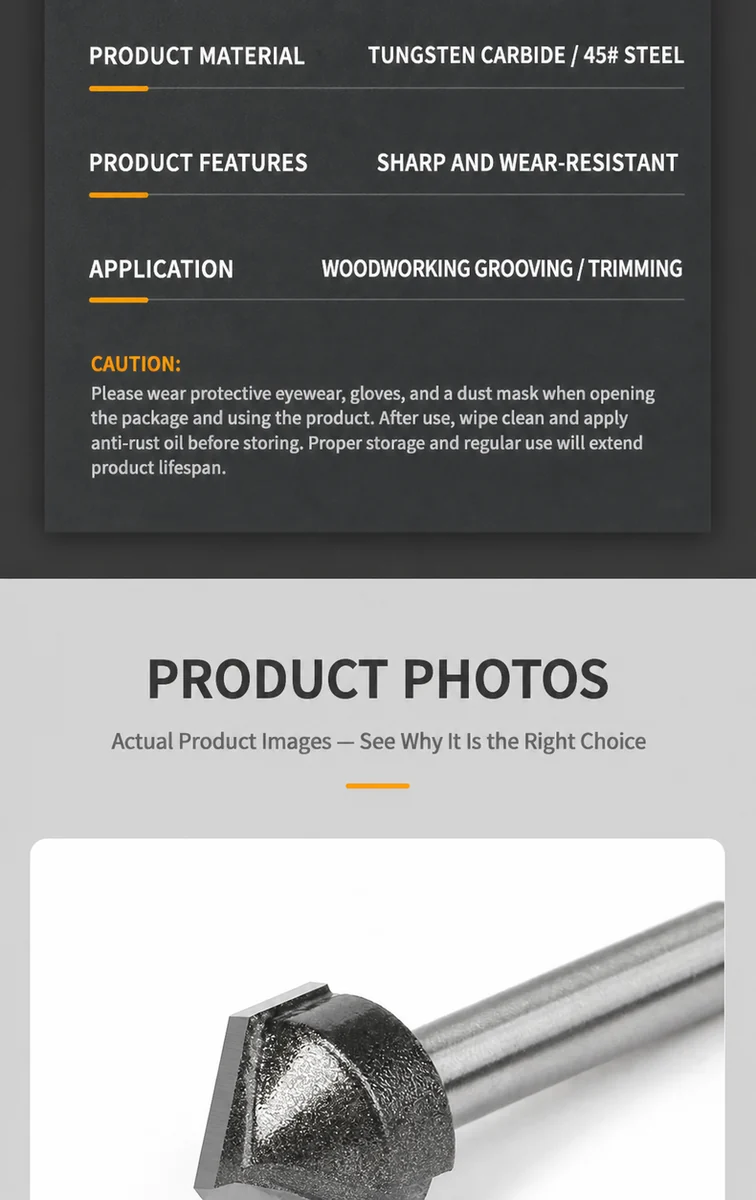 CUTQOR Multi-Profile 1/4-Inch Router Bit Series product detail