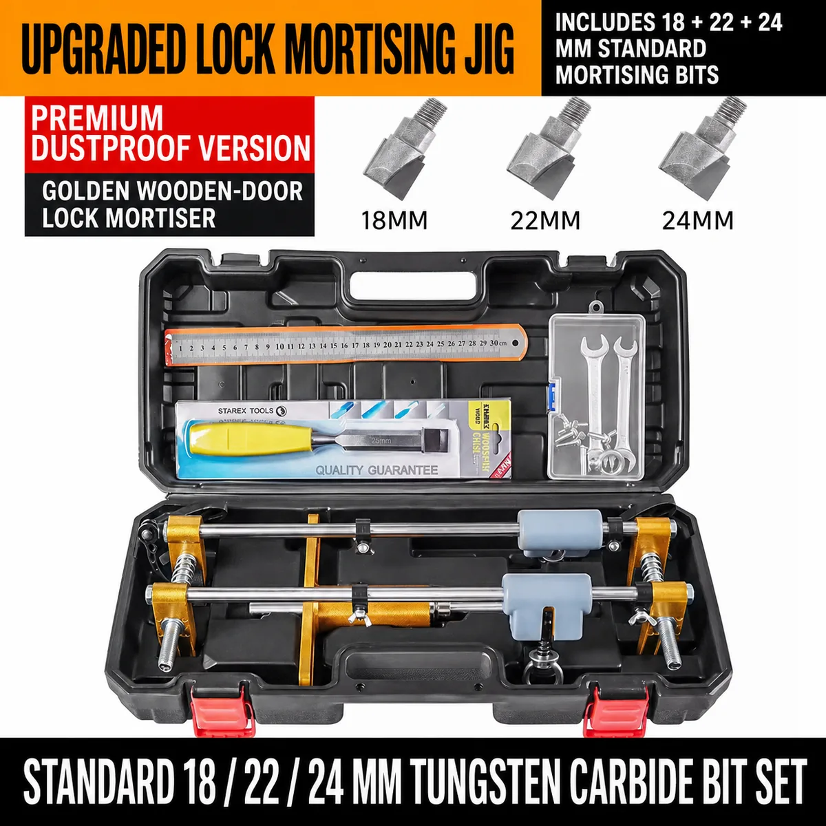 CUTQOR threaded door lock mortising router bit product view