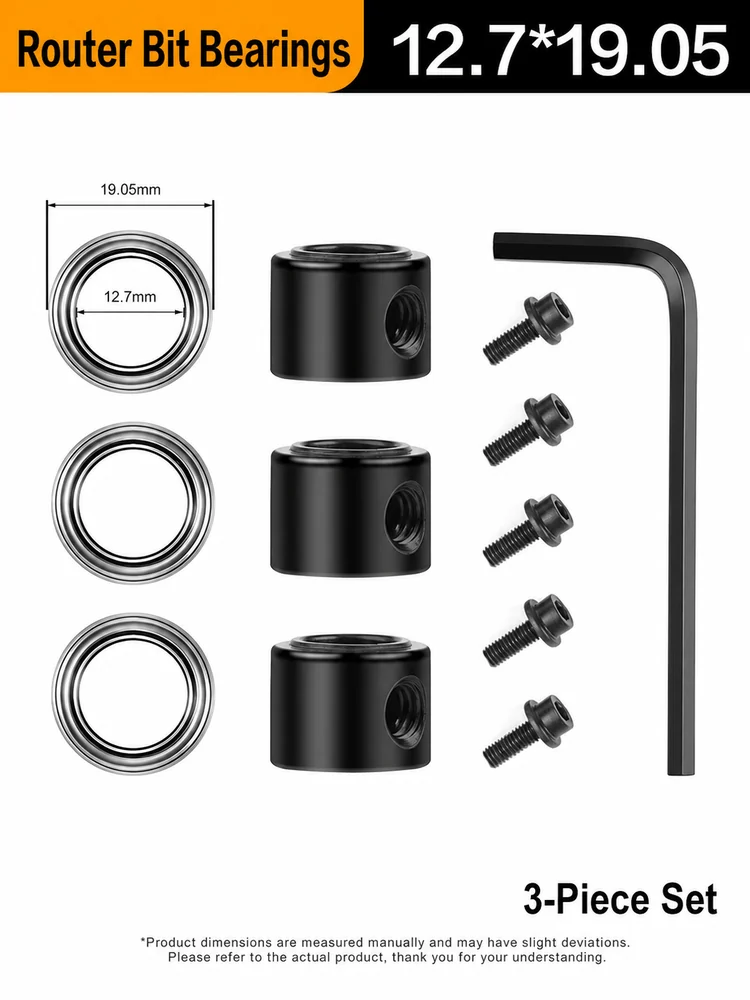 CUTQOR Three-Flute Bearing T-Slot Router Bits product detail