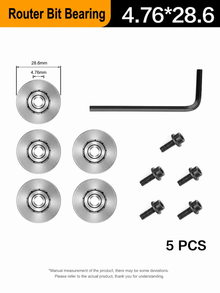 CUTQOR Three-Flute Bearing T-Slot Router Bits product detail