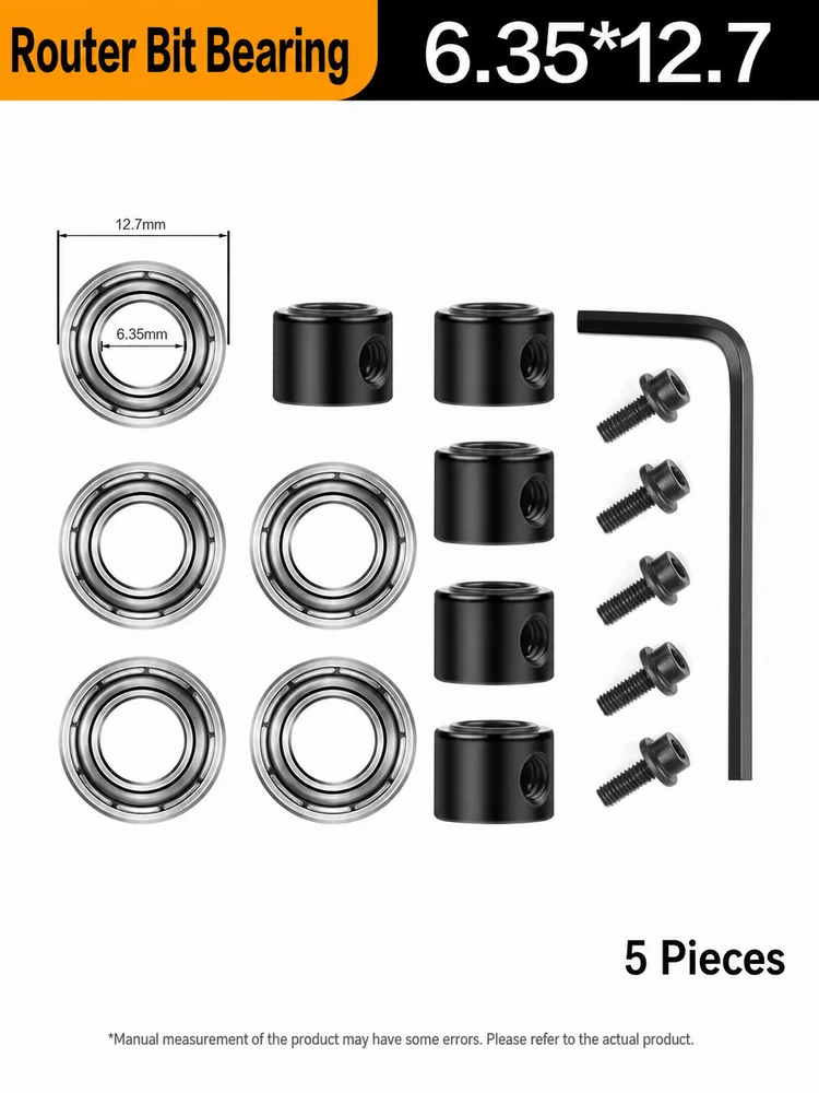 CUTQOR Three-Flute Bearing T-Slot Router Bits product detail