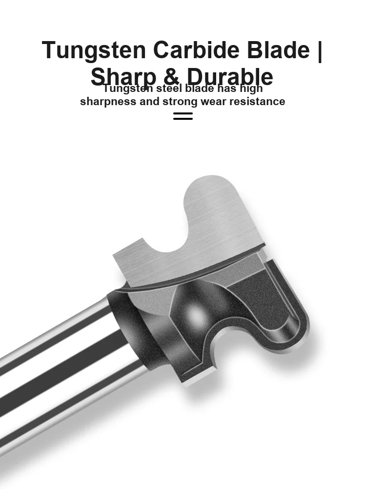 CUTQOR Double-Arc Fingernail Cabinet Pull Router Bits product detail