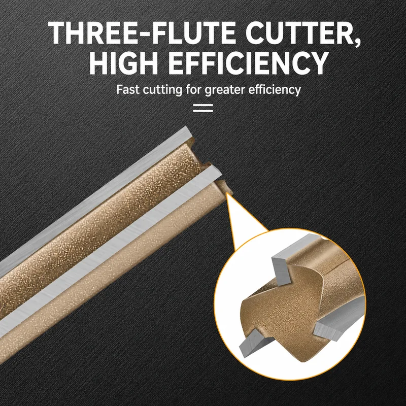 CUTQOR Professional Three-Flute Straight Router Bits product detail