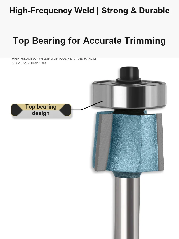 CUTQOR Three-Flute 8° Edge-Banding Bevel Trim Router Bits product detail