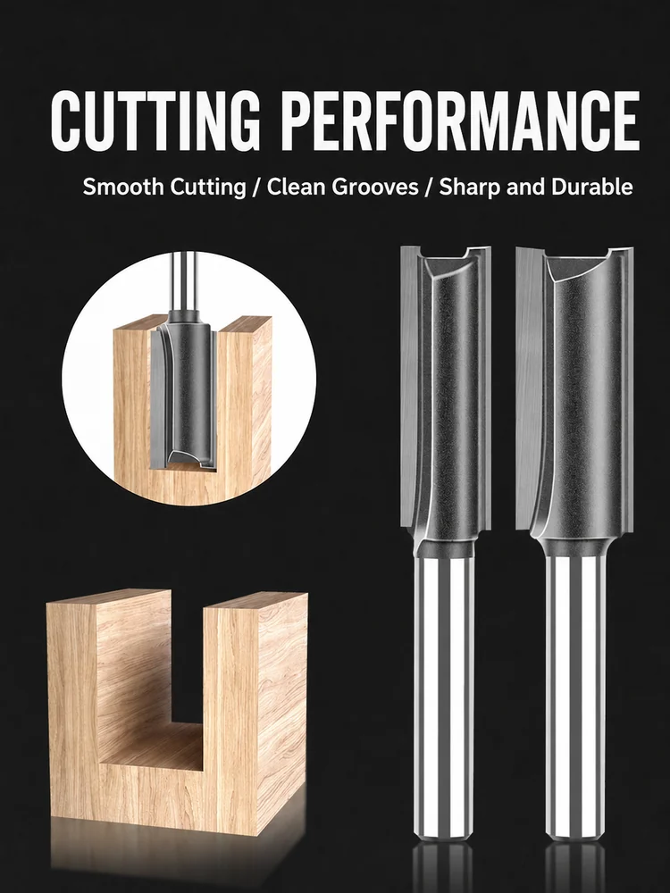 CUTQOR Standard & Extra-Long Straight Router Bits product detail