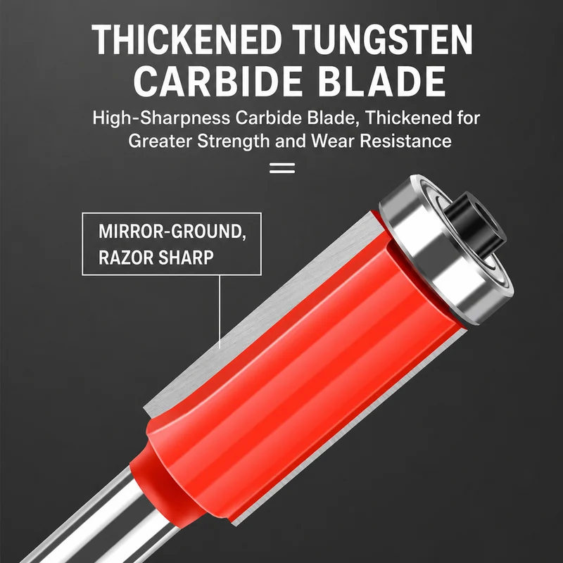 CUTQOR Bearing-Guided Flush-Trim Router Bit Series product detail