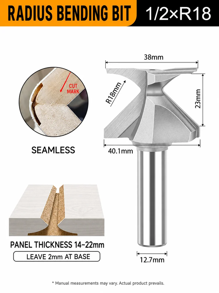 CUTQOR Carbon-Crystal Panel Radius Bending Router Bits product detail