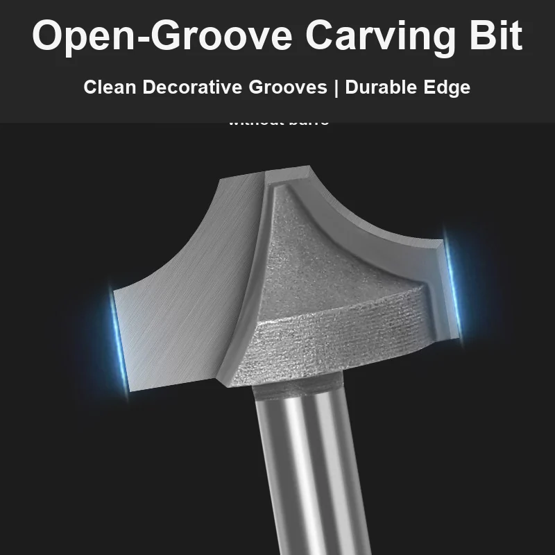 CUTQOR Open-Groove Decorative R-Profile Router Bits product detail