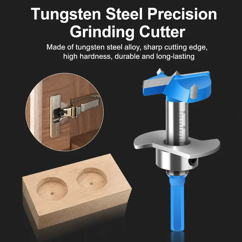 CUTQOR Adjustable Depth-Stop Hinge Boring Bits product detail