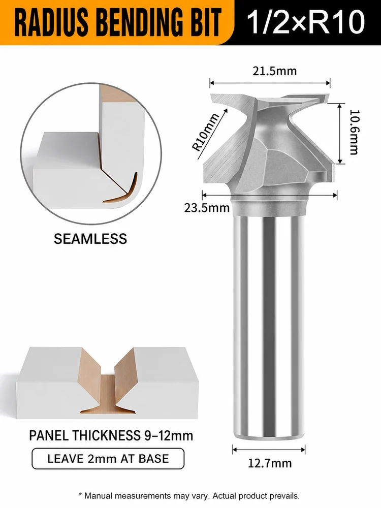 CUTQOR Carbon-Crystal Panel Radius Bending Router Bits product detail
