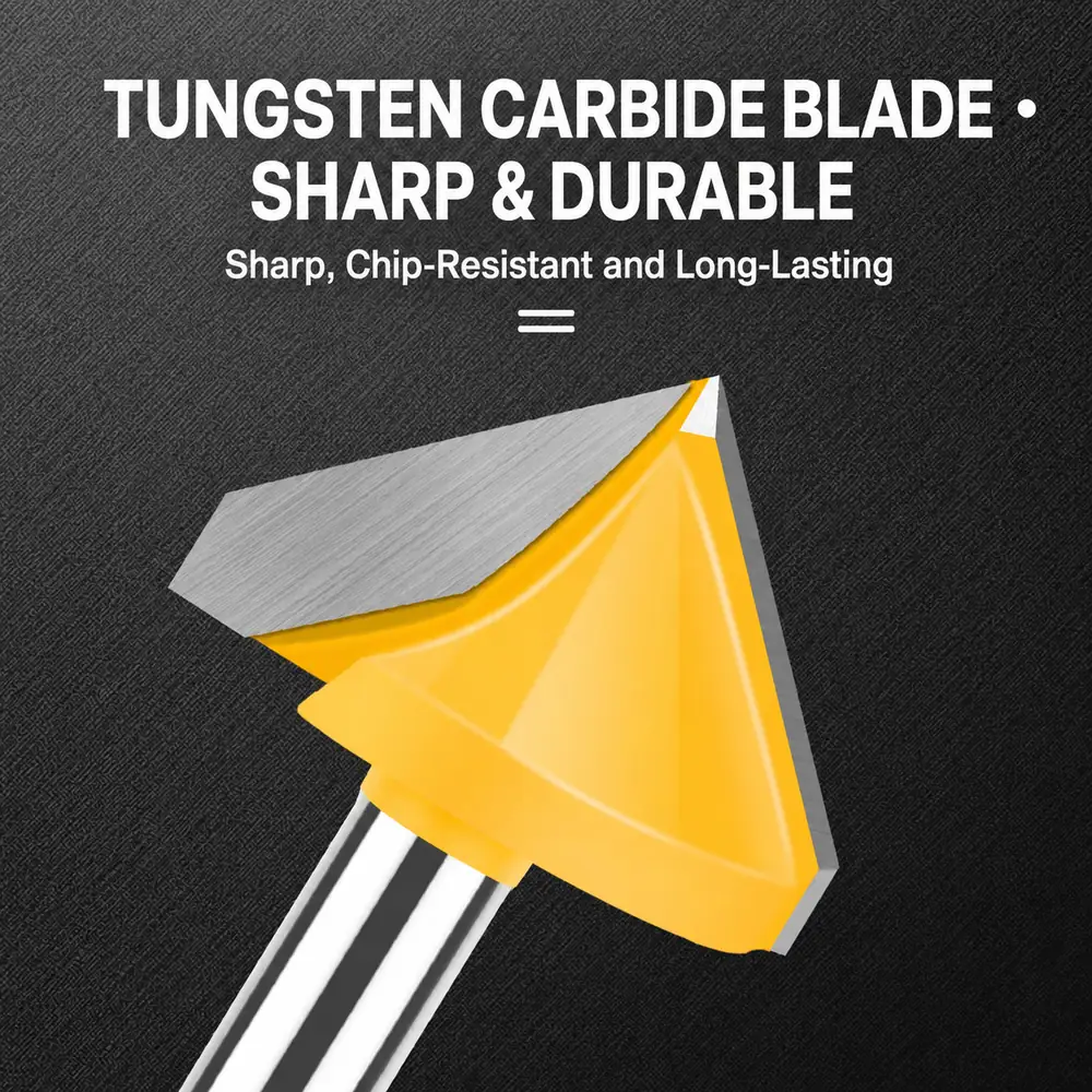 Sharp durable long-lasting tungsten carbide V-groove blade