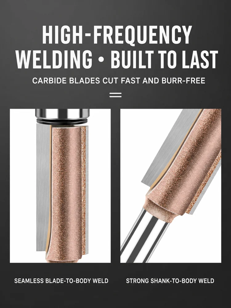 CUTQOR Professional Dual-Bearing Flush-Trim Router Bit Sets product detail