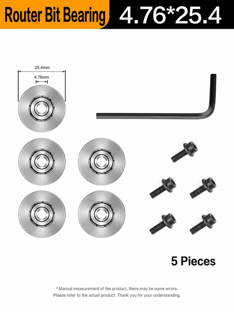 CUTQOR Three-Flute Bearing T-Slot Router Bits product detail