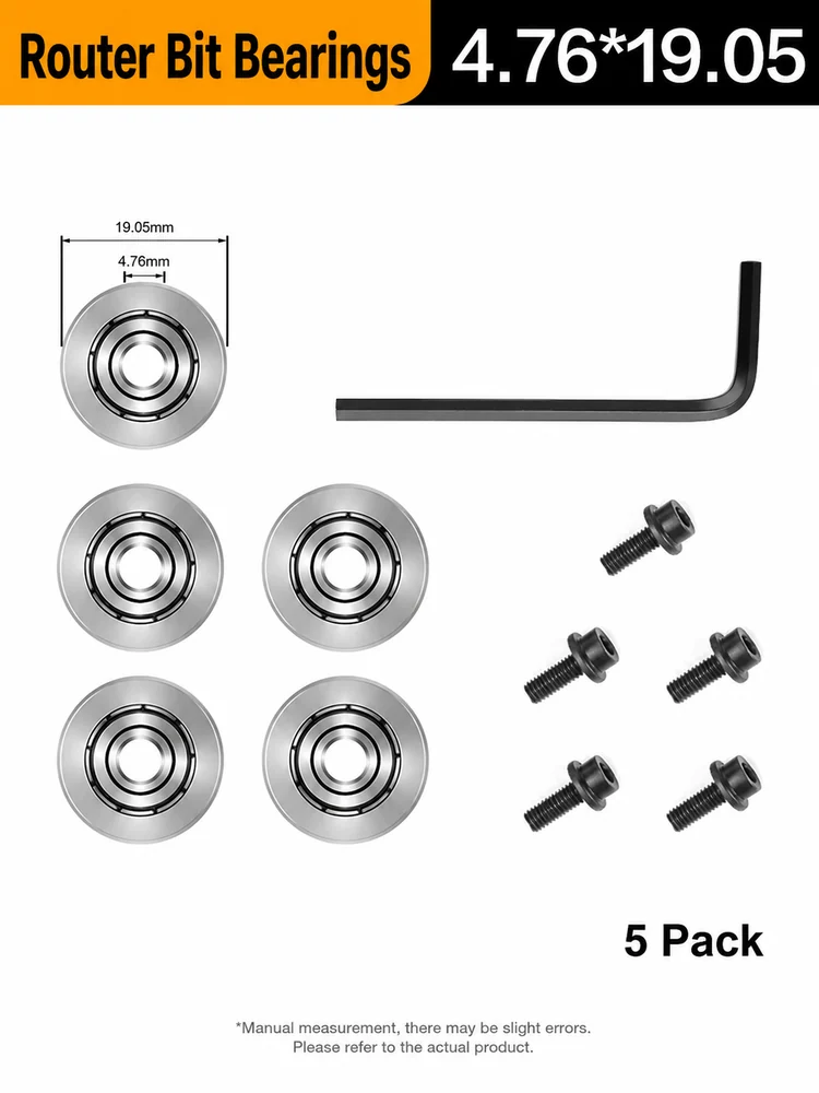 CUTQOR Three-Flute Bearing T-Slot Router Bits product detail