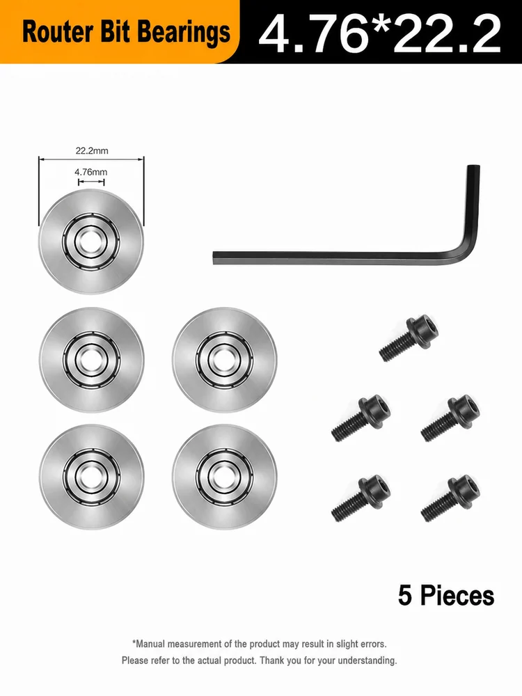 CUTQOR Three-Flute Bearing T-Slot Router Bits product detail