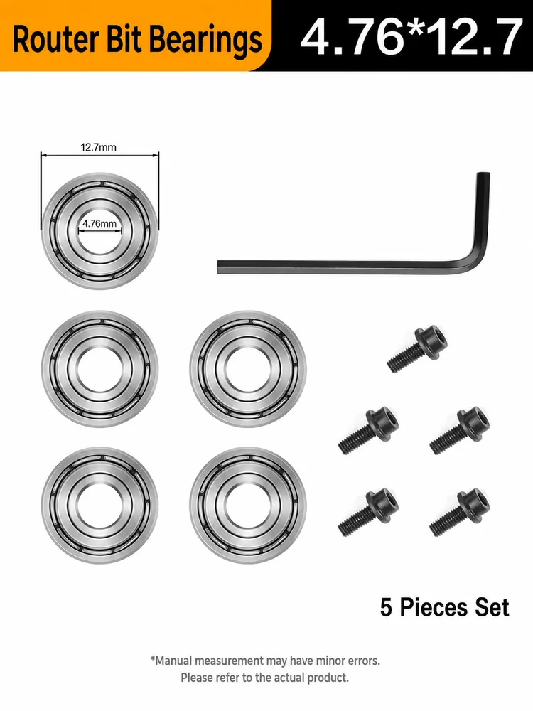 CUTQOR Three-Flute Bearing T-Slot Router Bits product detail