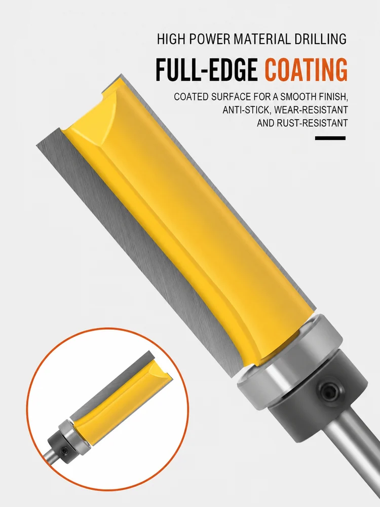 CUTQOR Bearing-Guided Flush-Trim & Three-Flute Router Bits product detail