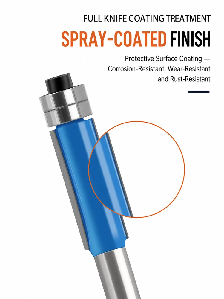 CUTQOR Double-Bearing & Three-Flute Flush-Trim Router Bit Series product detail