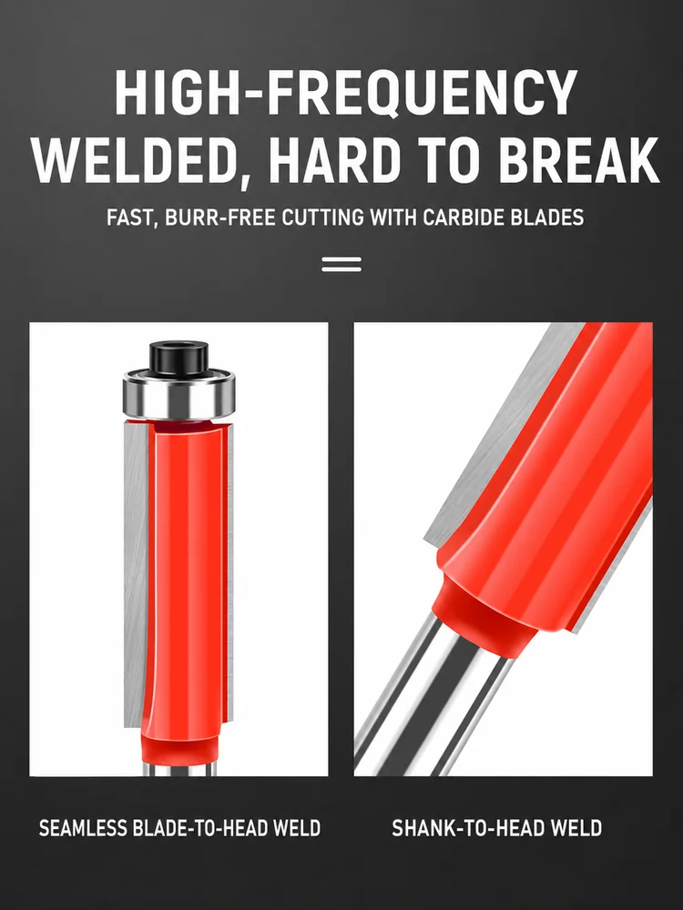 CUTQOR Bearing-Guided Flush-Trim Router Bit Series product detail
