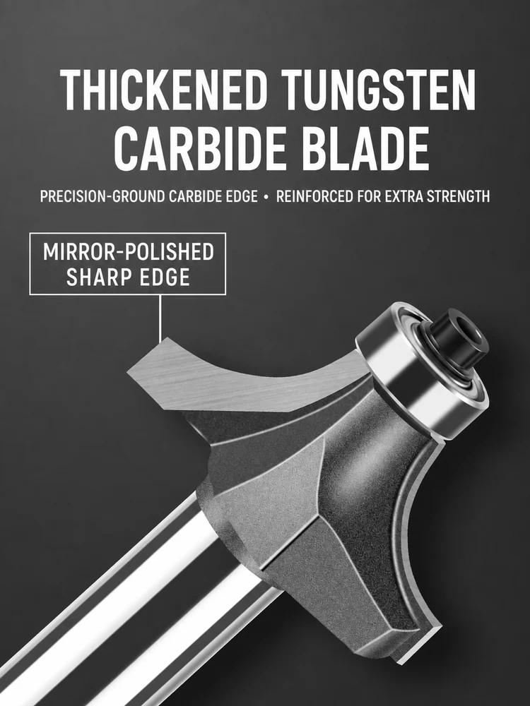 CUTQOR Professional Bearing Roundover Router Bit Series product detail