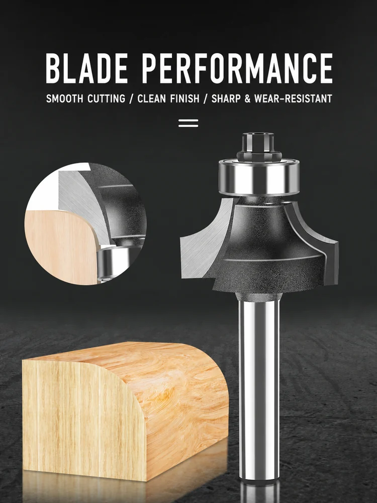 CUTQOR Professional Bearing Roundover Router Bit Series product detail