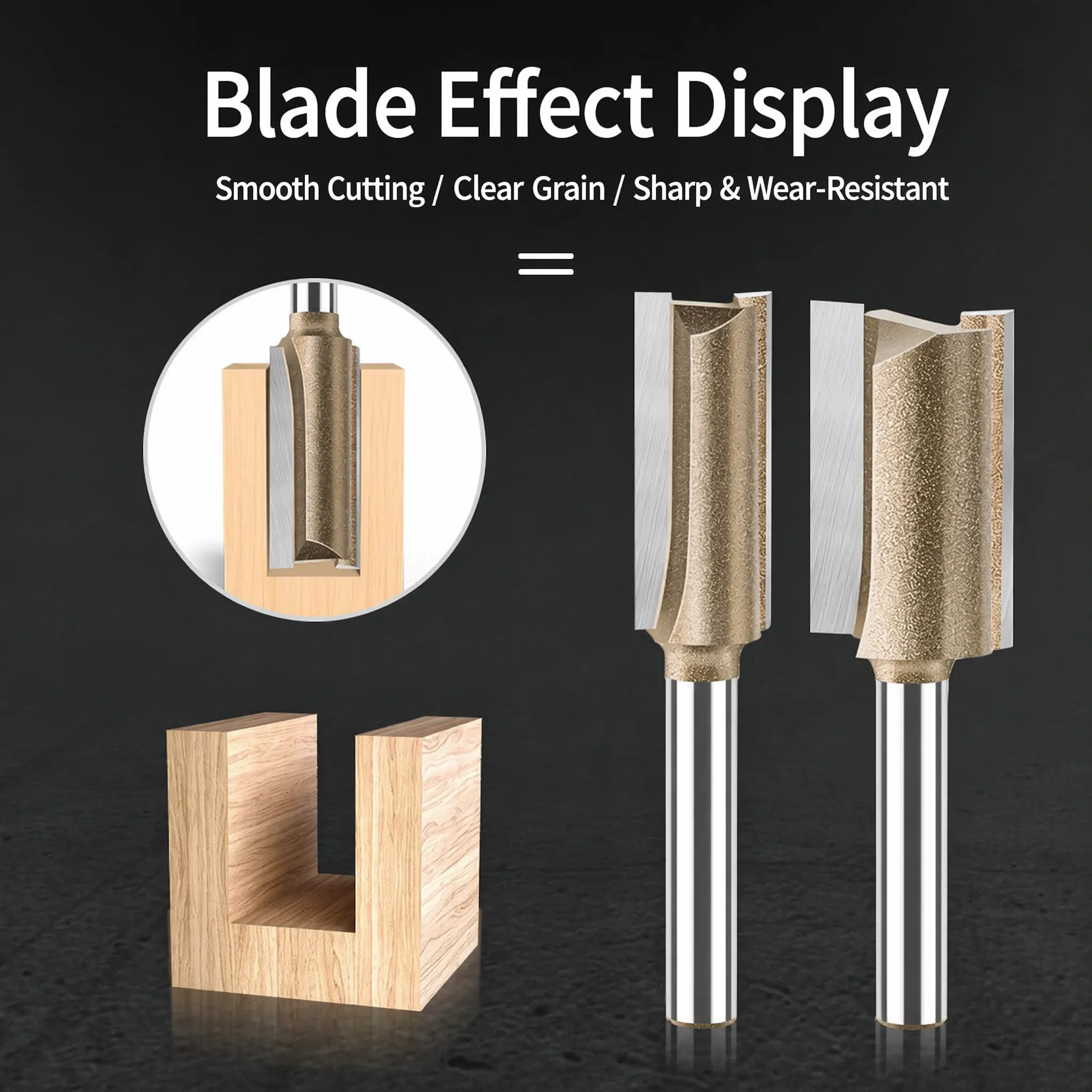 Professional Straight Router Bit 6 × 6 × 30 - product view 3