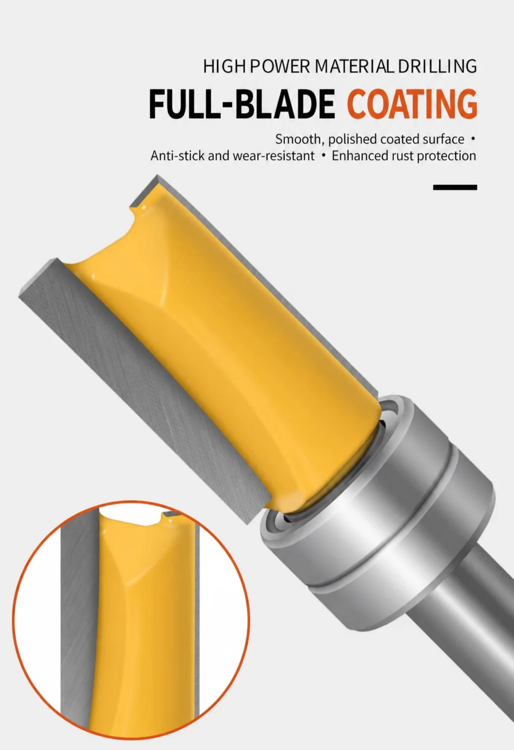 Bearing-Guided Flush Trim Router Bit 6 × 3/4 × 25 - product detail 6